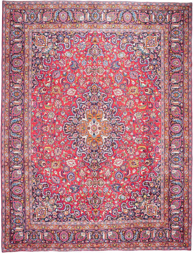 Hand-Knotted Medallion Area Rug - Red - 387X297 CM | 12'8"X9'9" therugsoutlet.ca