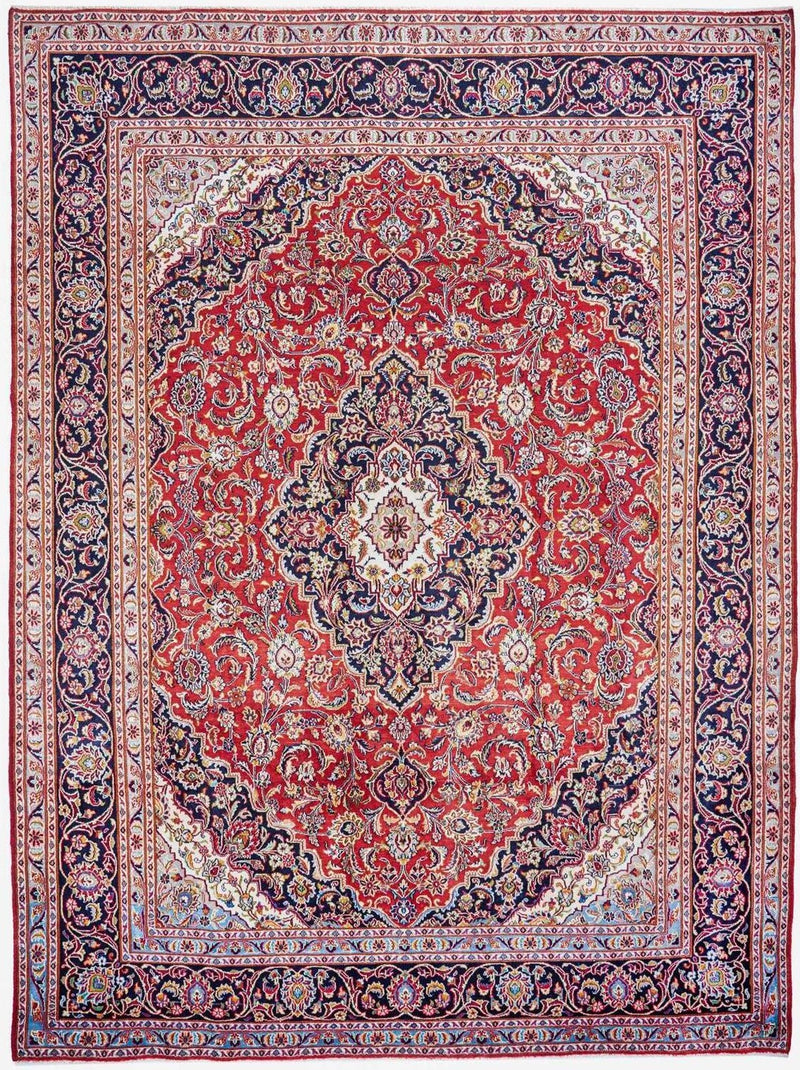 Hand-Knotted Medallion Area Rug - Red - 396X290 CM | 12'12"X9'6" therugsoutlet.ca