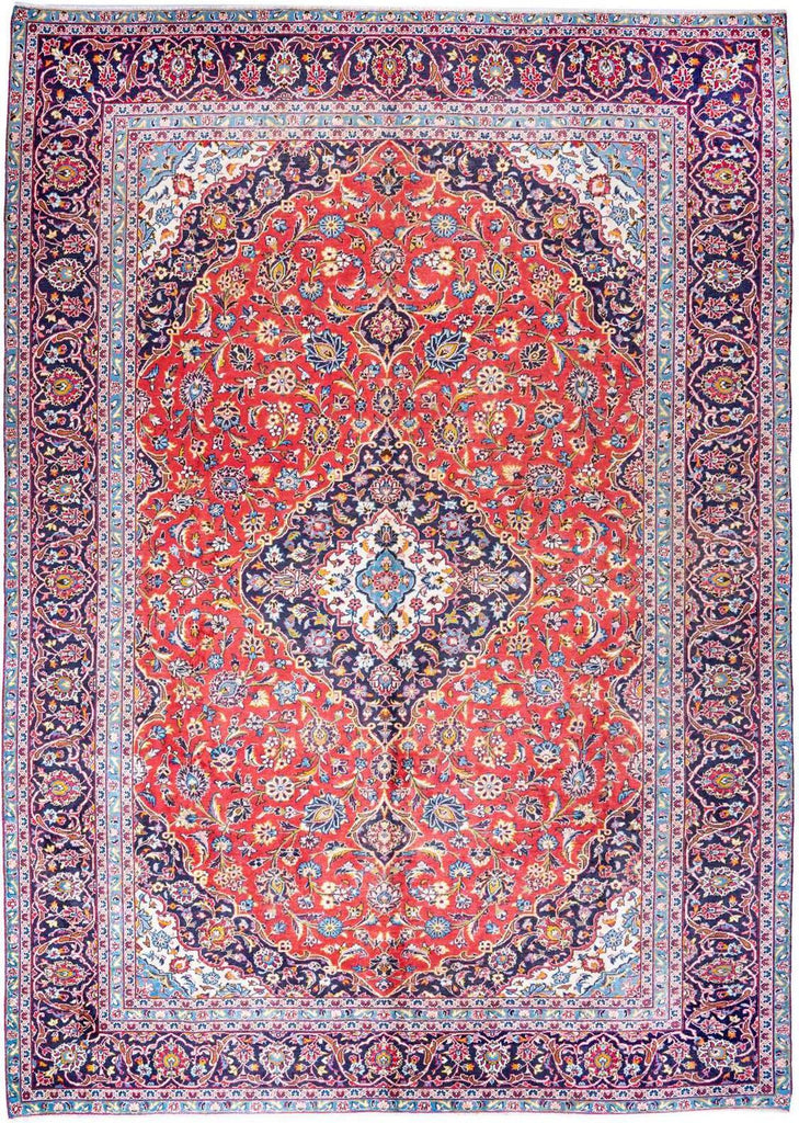 Hand-Knotted Medallion Area Rug - Red - 397X280 CM | 13'0"X9'2" therugsoutlet.ca