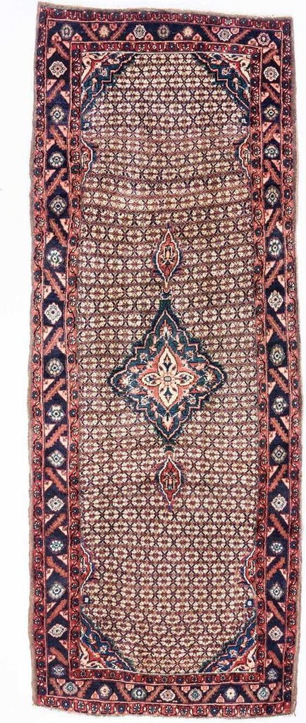 Hand-Knotted Medallion Runner Rug - Beige - 275X100 CM | 9'0"X3'3" therugsoutlet.ca
