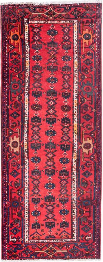 Hand-Knotted Floral Runner Rug - Red - 267X105 CM | 8'9"X3'5" therugsoutlet.ca