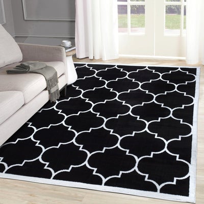 Trendy 07 Black Trellis Design Area Rug The Rugs Outlet