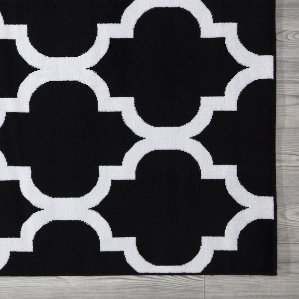Trendy 09 Black Trellis Design Rugs The Rugs Outlet
