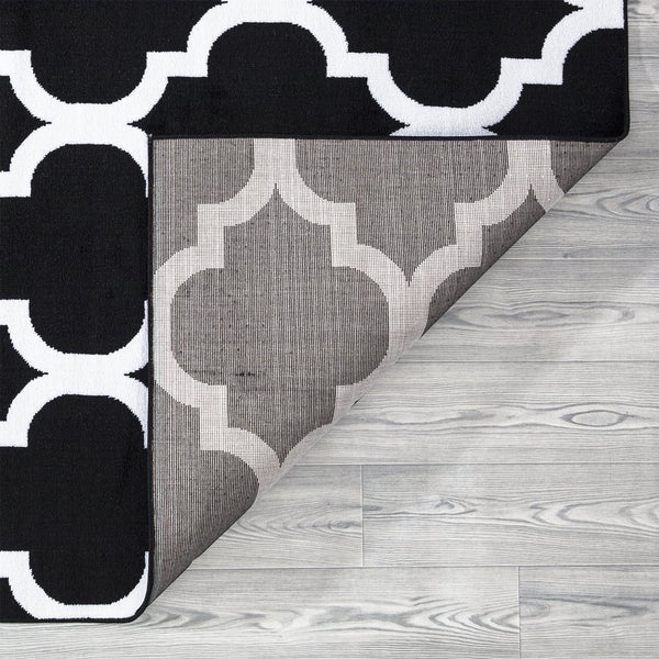 Trendy 09 Black Trellis Design Rugs The Rugs Outlet