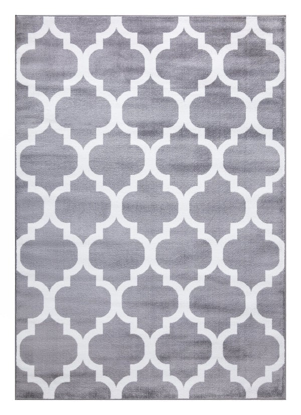Trendy 09 Grey Trellis Design Area Rug The Rugs Outlet