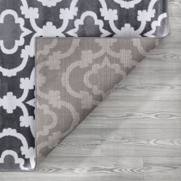 Trendy 7926 Grey Trellis Design Area Rug The Rugs Outlet