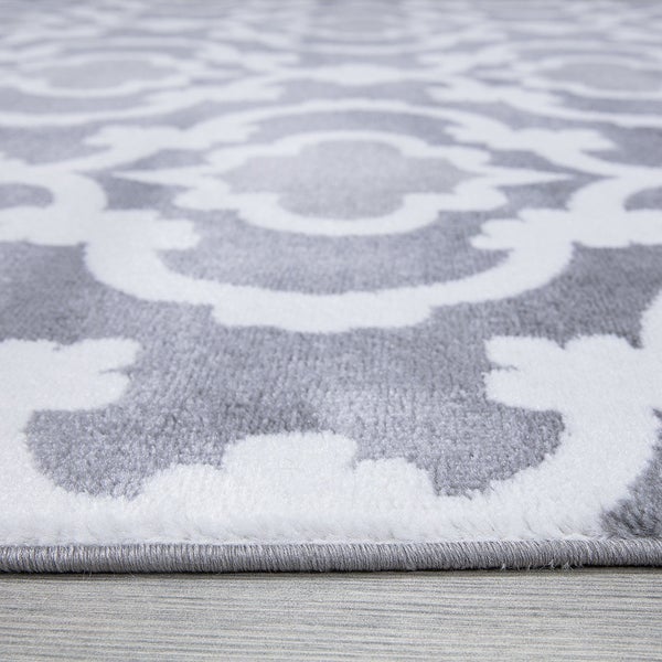 Trendy 7926 Grey Trellis Design Area Rug The Rugs Outlet