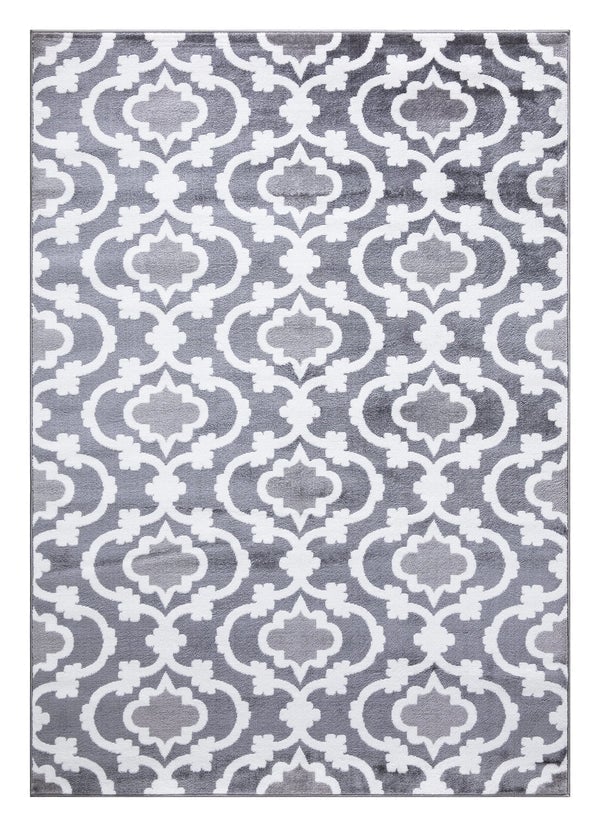 Trendy 7926 Grey Trellis Design Area Rug The Rugs Outlet