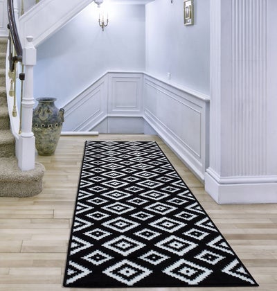 Trendy 7984 Geometric Black Design Area Rug The Rugs Outlet
