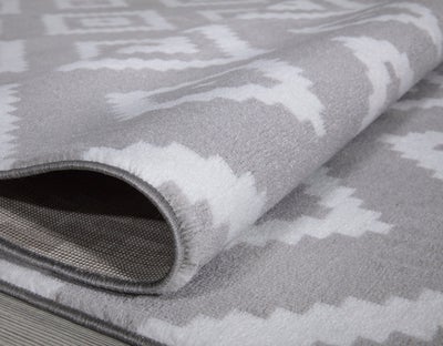 Trendy 7984 Geometric Grey Design Area Rug The Rugs Outlet