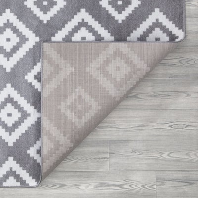 Trendy 7984 Geometric Grey Design Area Rug The Rugs Outlet
