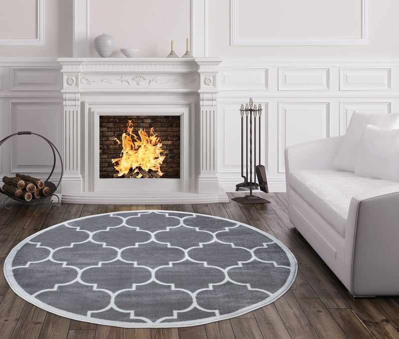 Trendy Grey Trellis Design Area Rug The Rugs Outlet